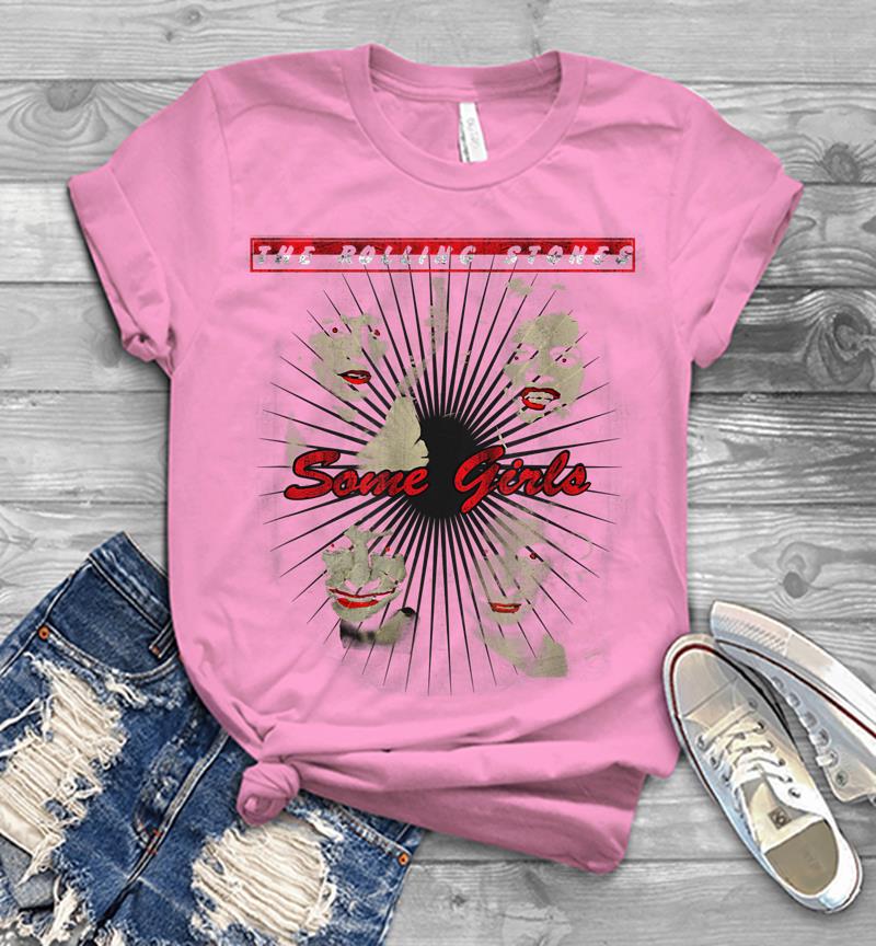 Inktee Store - Rolling Stones Official Red Lipstick Some Girls Mens T-Shirt Image