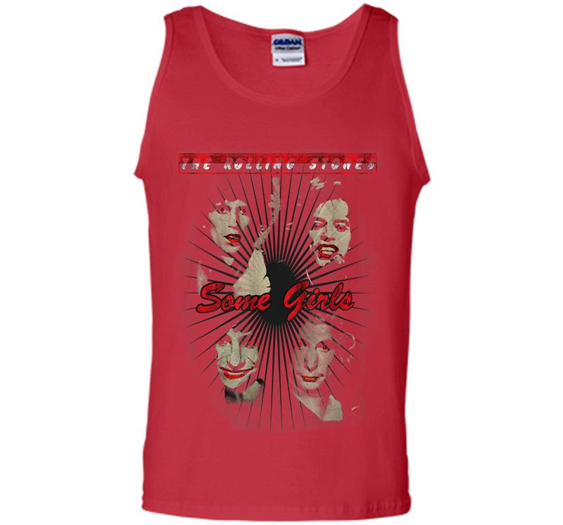 Inktee Store - Rolling Stones Official Red Lipstick Some Girls Mens Tank Top Image
