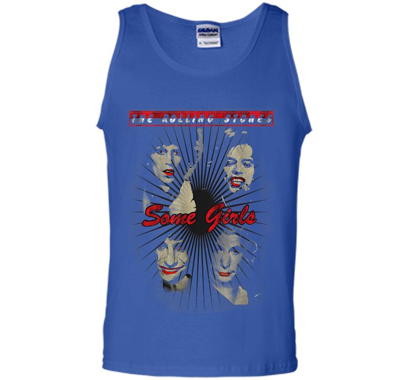 Inktee Store - Rolling Stones Official Red Lipstick Some Girls Mens Tank Top Image