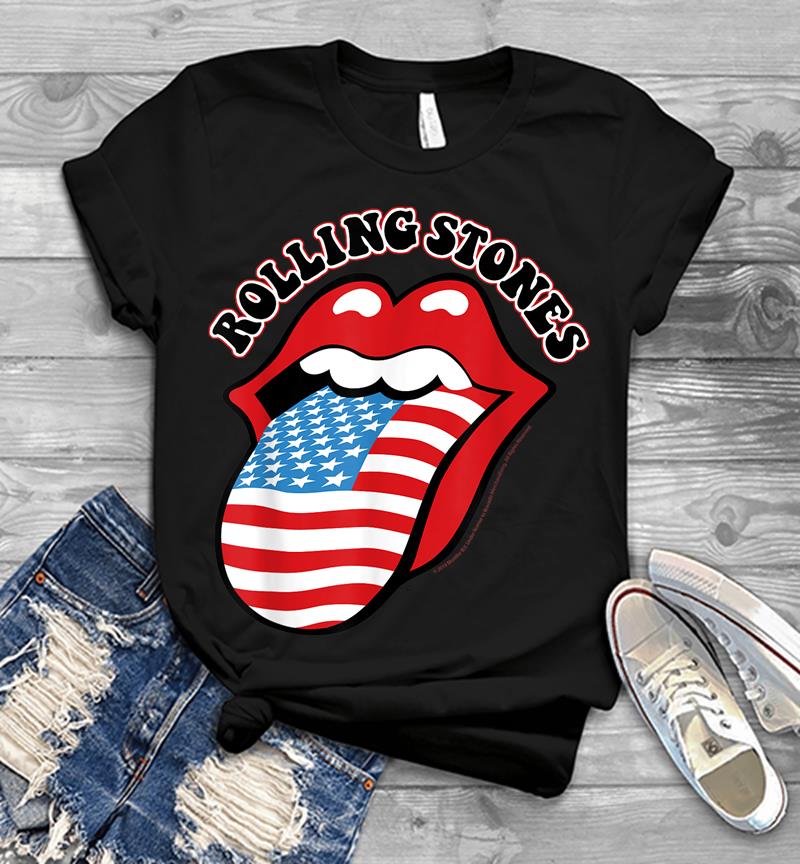 Rolling Stones Official Vintage Us Tongue Mens T-shirt