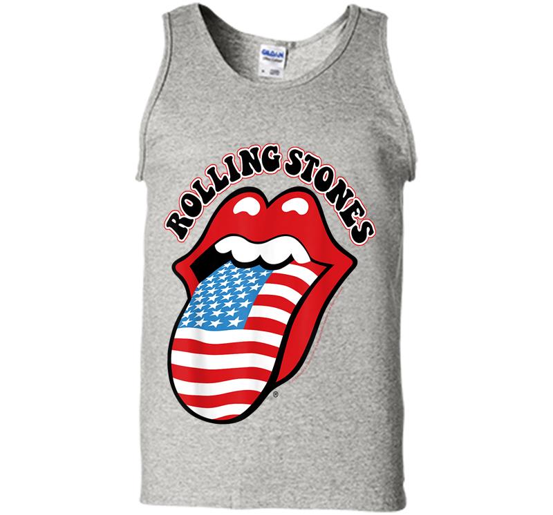 Rolling Stones Official Vintage Us Tongue Mens Tank Top