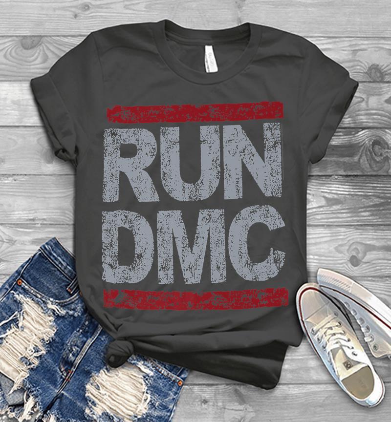 Inktee Store - Run Dmc Official Grunge Logo Premium Mens T-Shirt Image