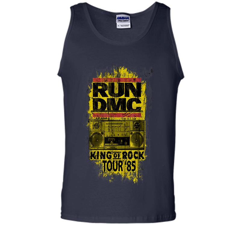 Inktee Store - Run Dmc Official King Of Rock Tour '85 Mens Tank Top Image
