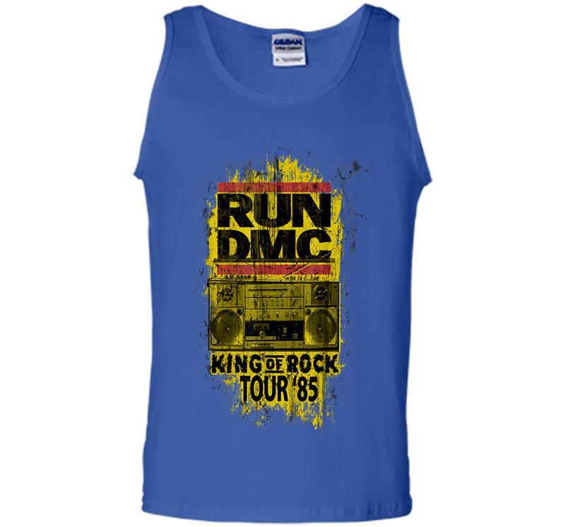 Inktee Store - Run Dmc Official King Of Rock Tour '85 Mens Tank Top Image