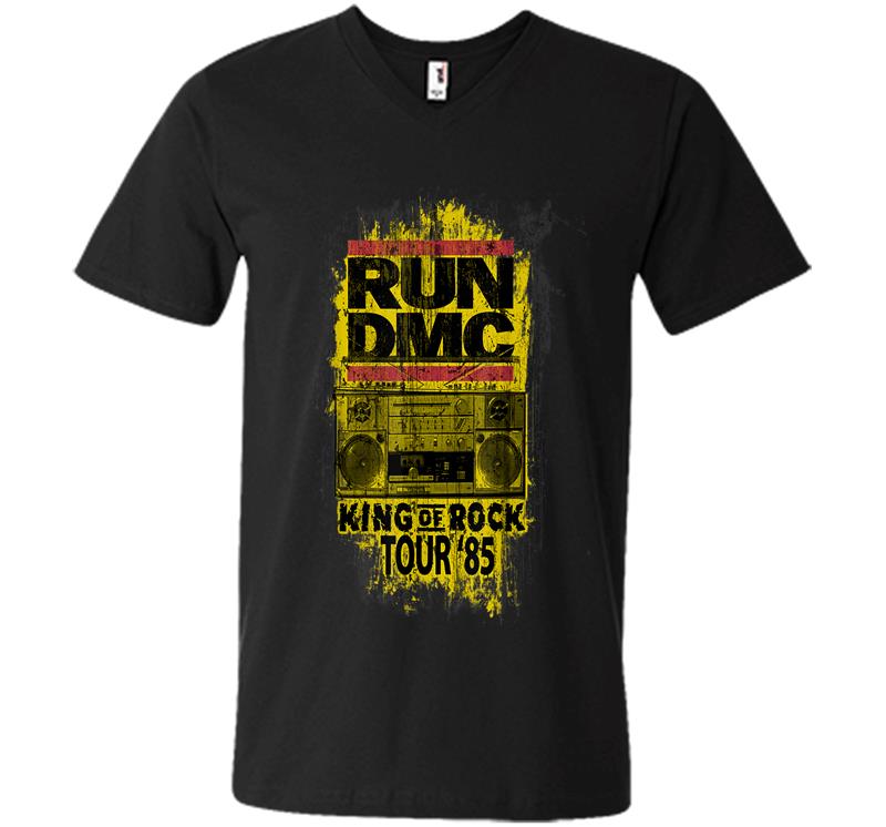 Run Dmc Official King Of Rock Tour '85 V-neck T-shirt