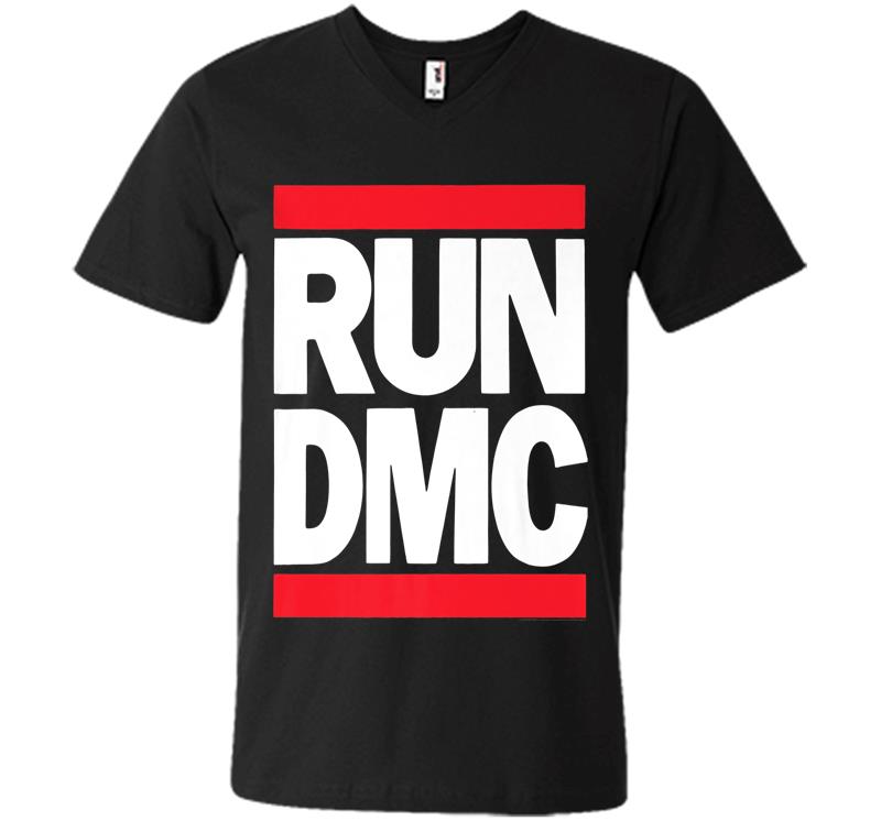 Run Dmc Official Logo Premium V-neck T-shirt