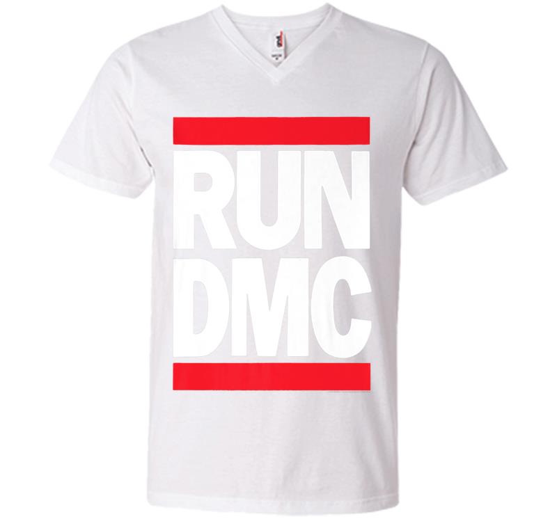 Inktee Store - Run Dmc Official Logo Premium V-Neck T-Shirt Image