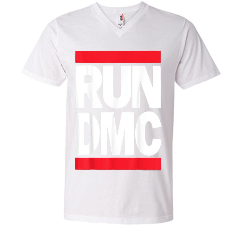 Inktee Store - Run Dmc Official Logo V-Neck T-Shirt Image