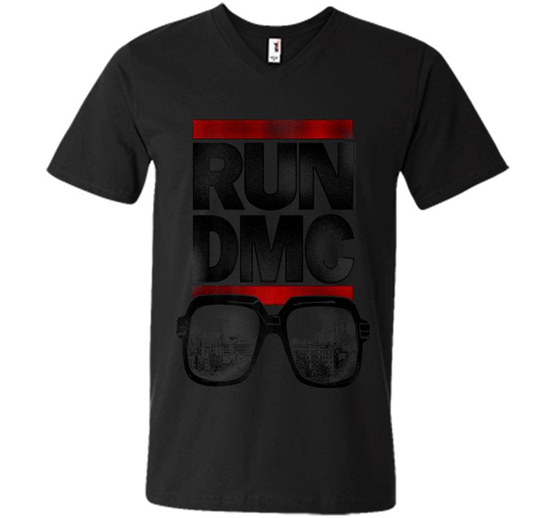Run Dmc Official Nyc Glasses Premium V-Neck T-Shirt