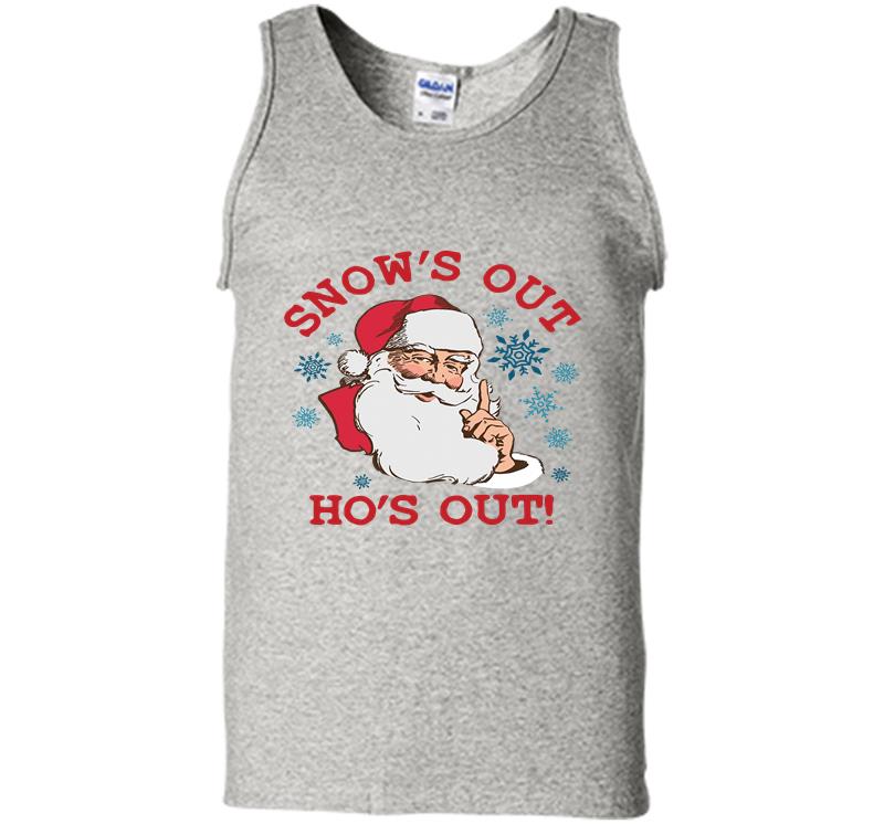 Santa Claus Snow’s Out Ho’s Out Christmas Mens Tank Top