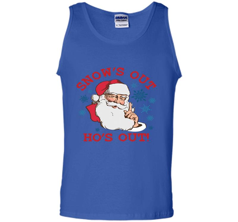 Inktee Store - Santa Claus Snow’s Out Ho’s Out Christmas Mens Tank Top Image