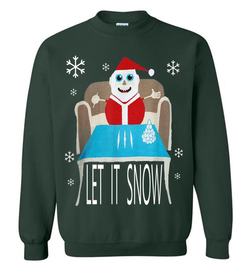 Inktee Store - Santa Cocaine Let It Snow Christmas Sweater Gifts Sweatshirt Image
