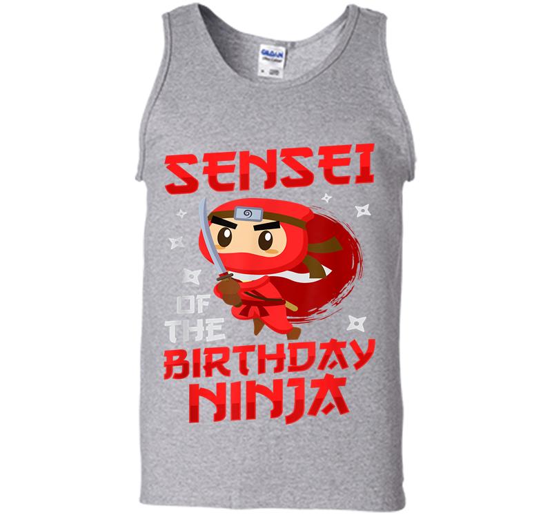 Inktee Store - Sensei Of The Birthday Ninja - Ninja Birthday Mens Tank Top Image