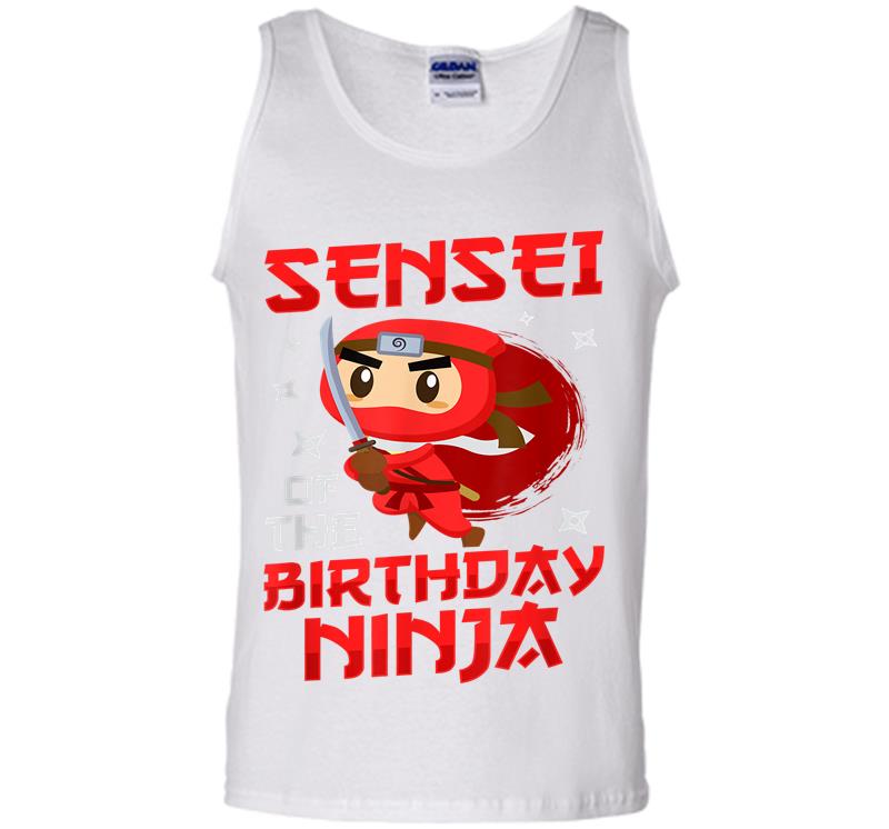 Inktee Store - Sensei Of The Birthday Ninja - Ninja Birthday Mens Tank Top Image