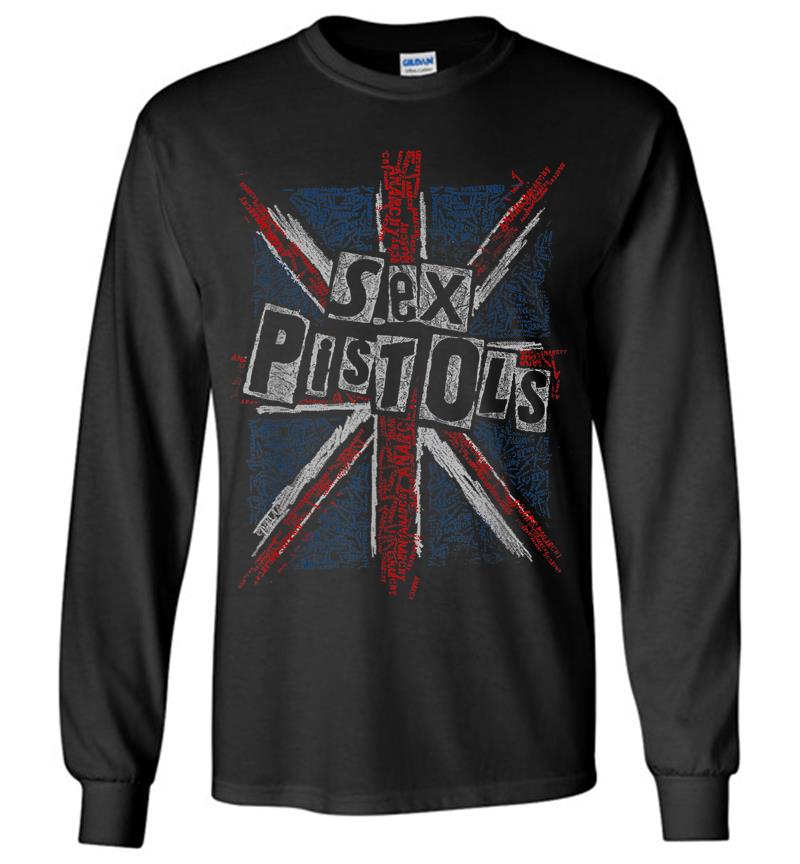 Sex Pistols Official Union Jack Words Long Sleeve T-shirt