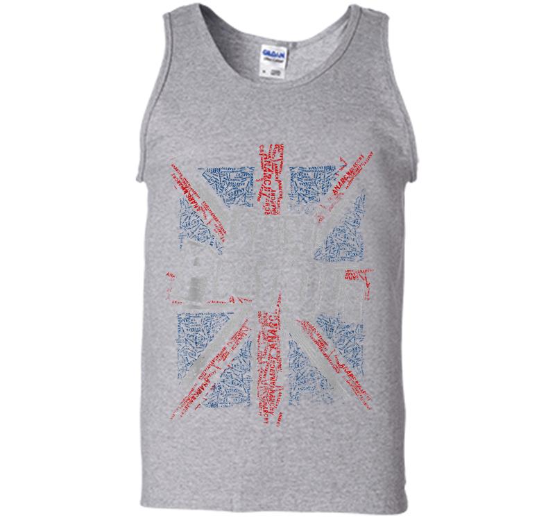 Inktee Store - Sex Pistols Official Union Jack Words Mens Tank Top Image