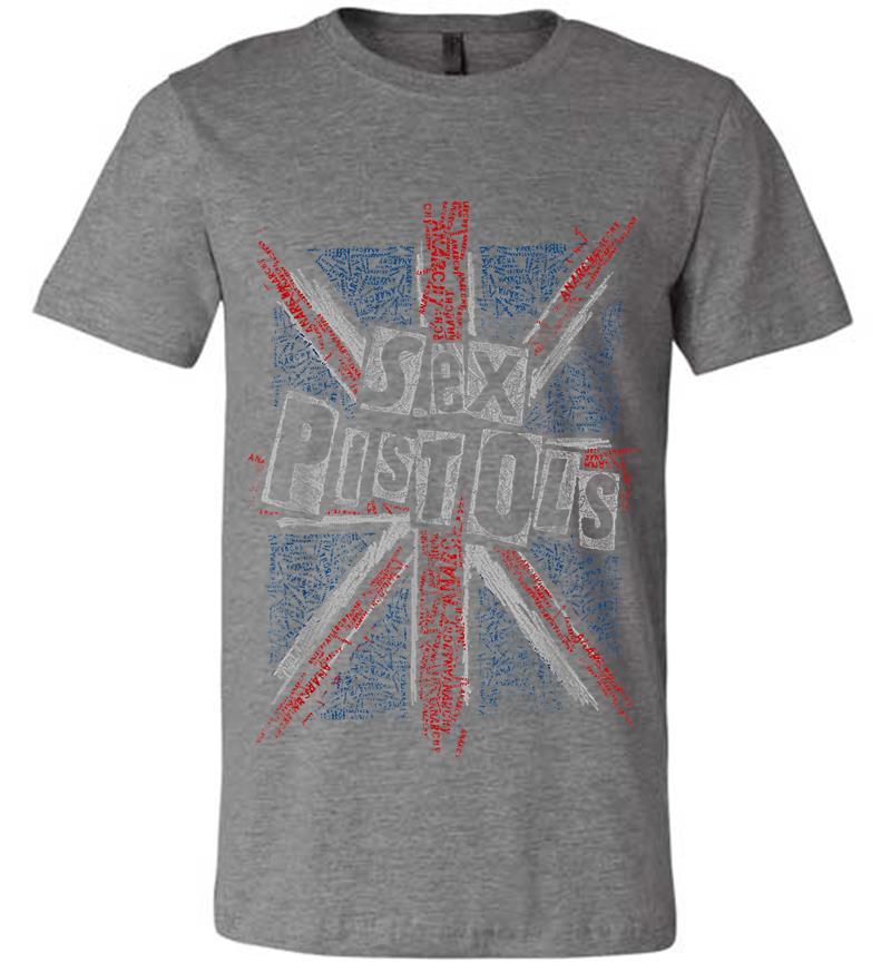 Inktee Store - Sex Pistols Official Union Jack Words Premium T-Shirt Image