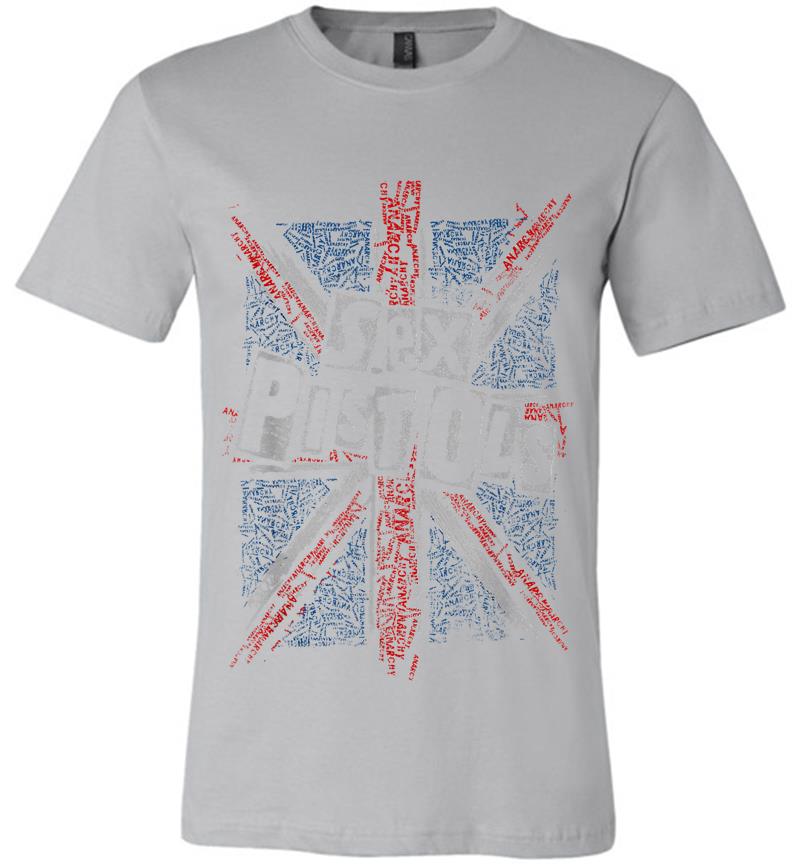 Inktee Store - Sex Pistols Official Union Jack Words Premium T-Shirt Image