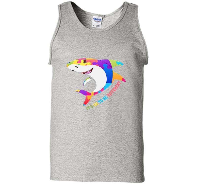 Shark Autism It’s Ok To Be Different Mens Tank Top
