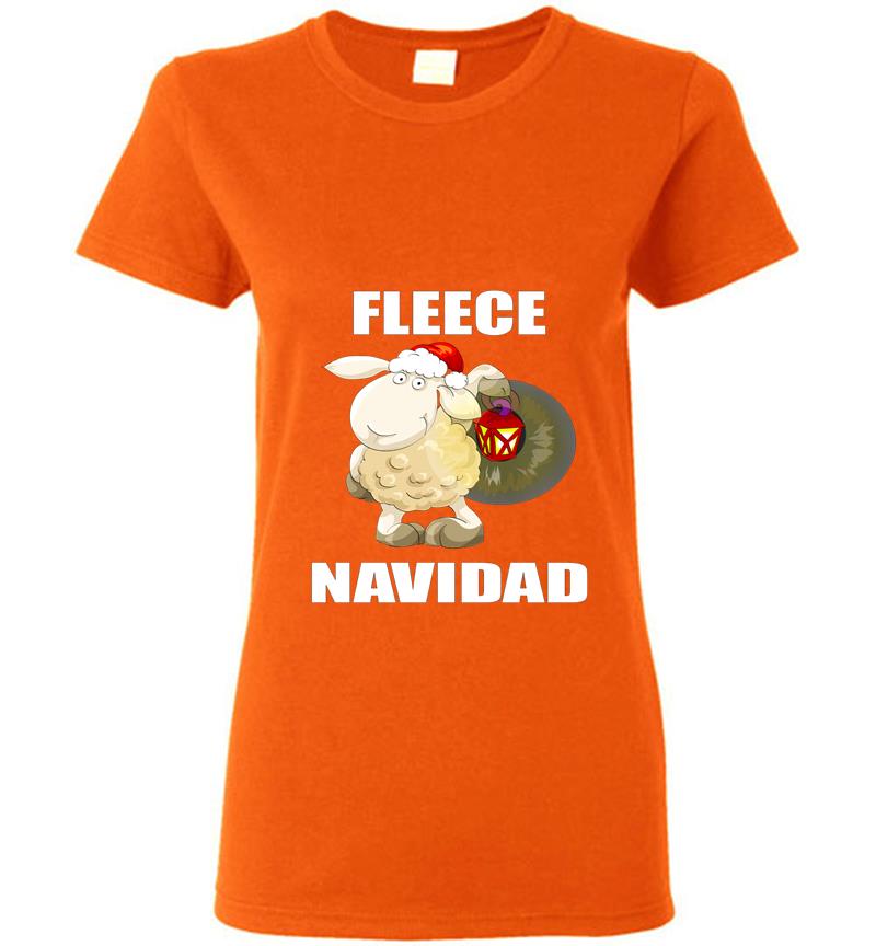 Inktee Store - Shaun The Sheep Santa Fleece Navidad Christmas Womens T-Shirt Image