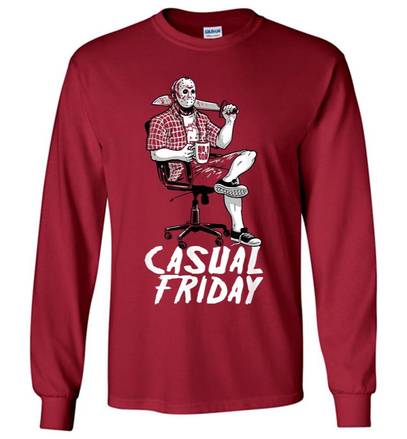 Inktee Store - Shirt.woot Casual Friday The 13Th Long Sleeve T-Shirt Image