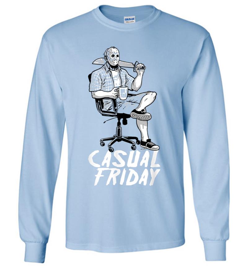 Inktee Store - Shirt.woot Casual Friday The 13Th Long Sleeve T-Shirt Image