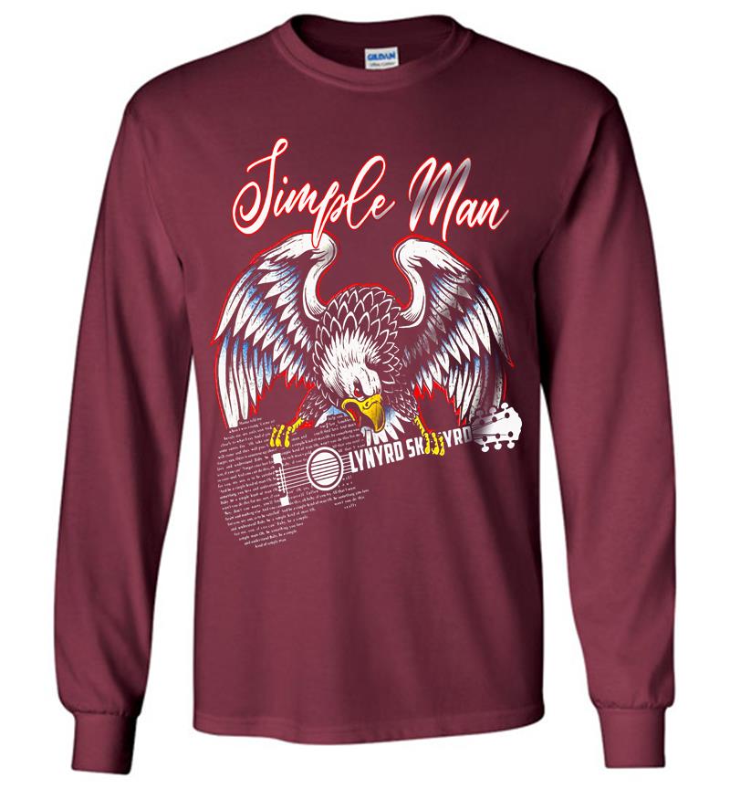 Inktee Store - Simple Man Love Lynyrd Skynyrd Rock Band Guitar Long Sleeve T-Shirt Image