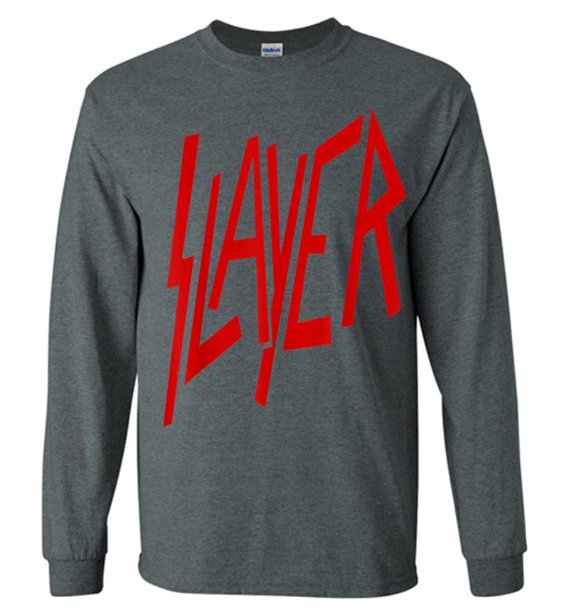Inktee Store - Slayer Logo Long Sleeve T-Shirt Image