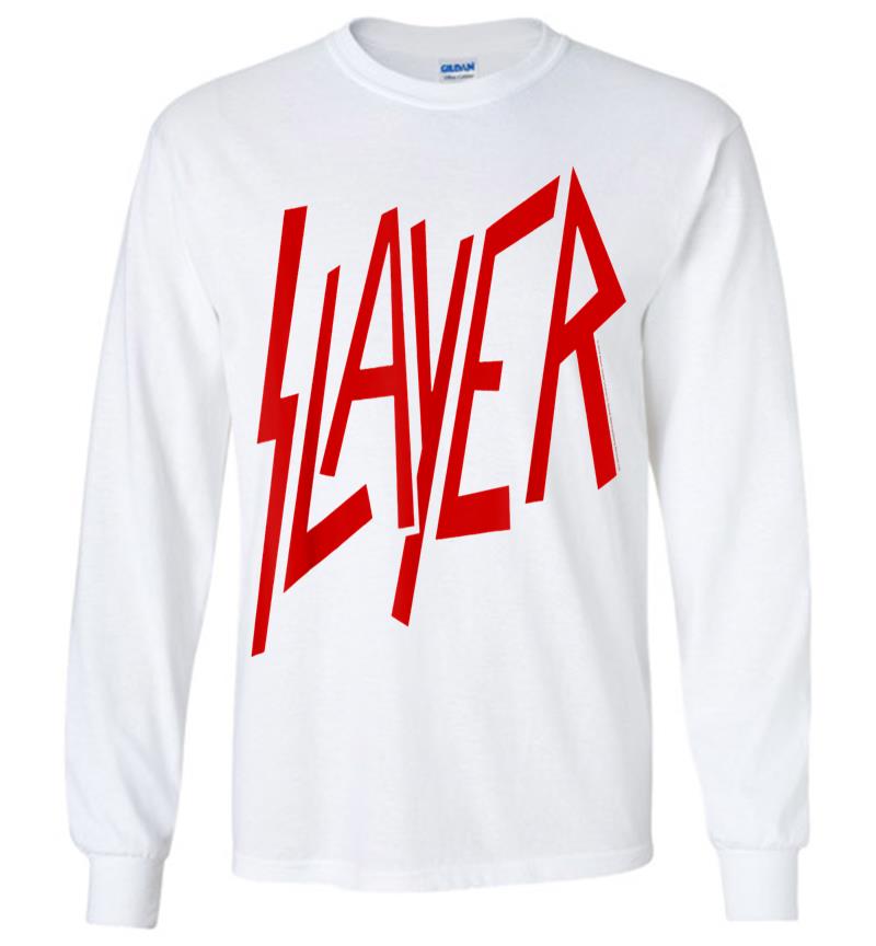 Inktee Store - Slayer Logo Long Sleeve T-Shirt Image