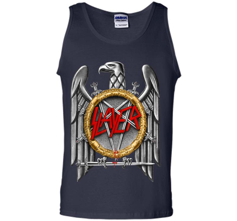 Inktee Store - Slayer Silver Eagle Mens Tank Top Image