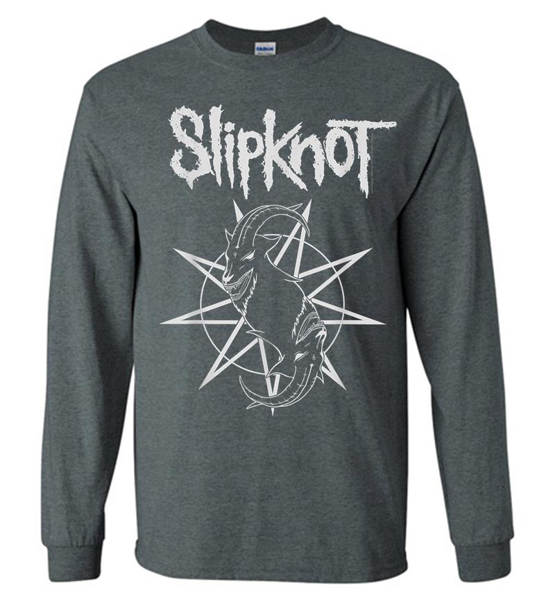 Inktee Store - Slipknot Official Goat Star Logo Long Sleeve T-Shirt Image