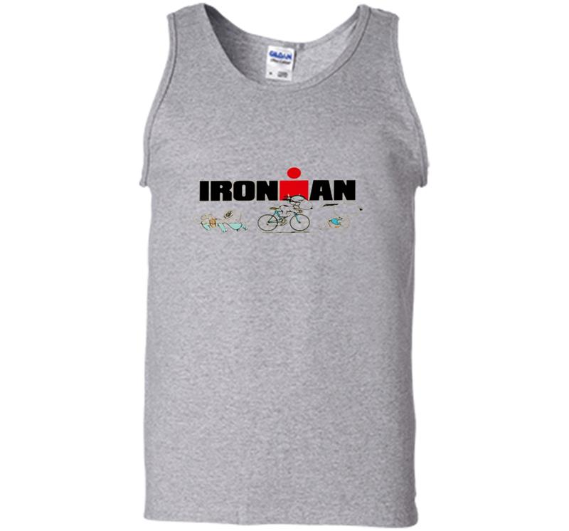 Inktee Store - Snoopy Ironman Triathlon World Triathlon Corporation Mens Tank Top Image