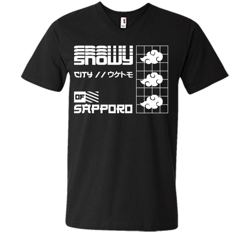 Snowy City of Sapporo V-neck T-shirt