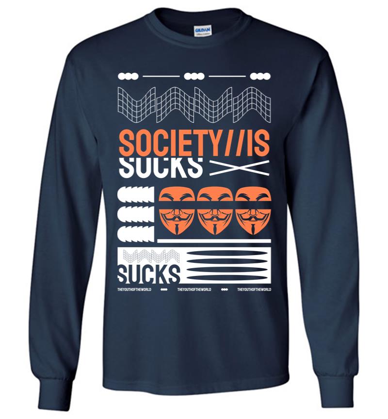 Inktee Store - Society Is Sucks Long Sleeve T-Shirt Image