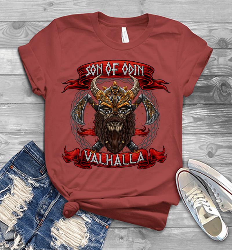 Inktee Store - Son Of Odin - Valhalla - Viking Warrior - Norse Mythology Men T-Shirt Image