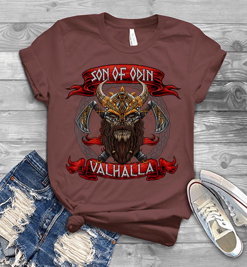Inktee Store - Son Of Odin - Valhalla - Viking Warrior - Norse Mythology Men T-Shirt Image