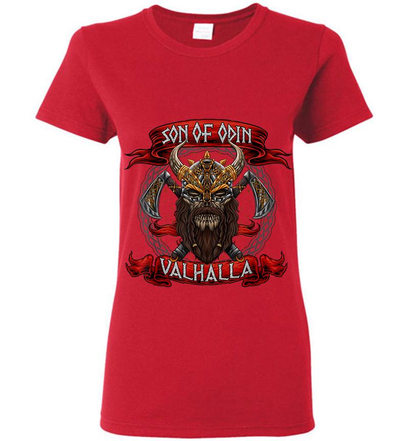 Inktee Store - Son Of Odin - Valhalla - Viking Warrior - Norse Mythology Women T-Shirt Image