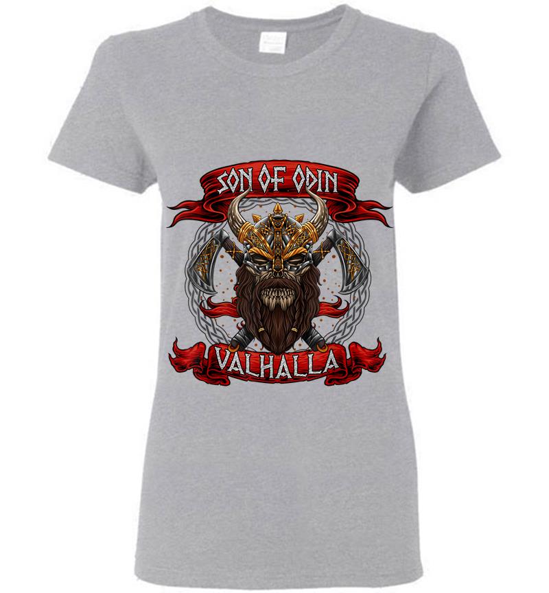 Inktee Store - Son Of Odin - Valhalla - Viking Warrior - Norse Mythology Women T-Shirt Image