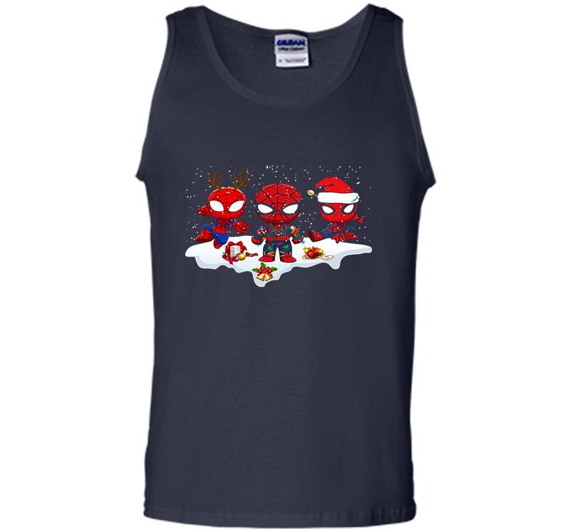 Inktee Store - Spider-Man Santa Christmas Mens Tank Top Image