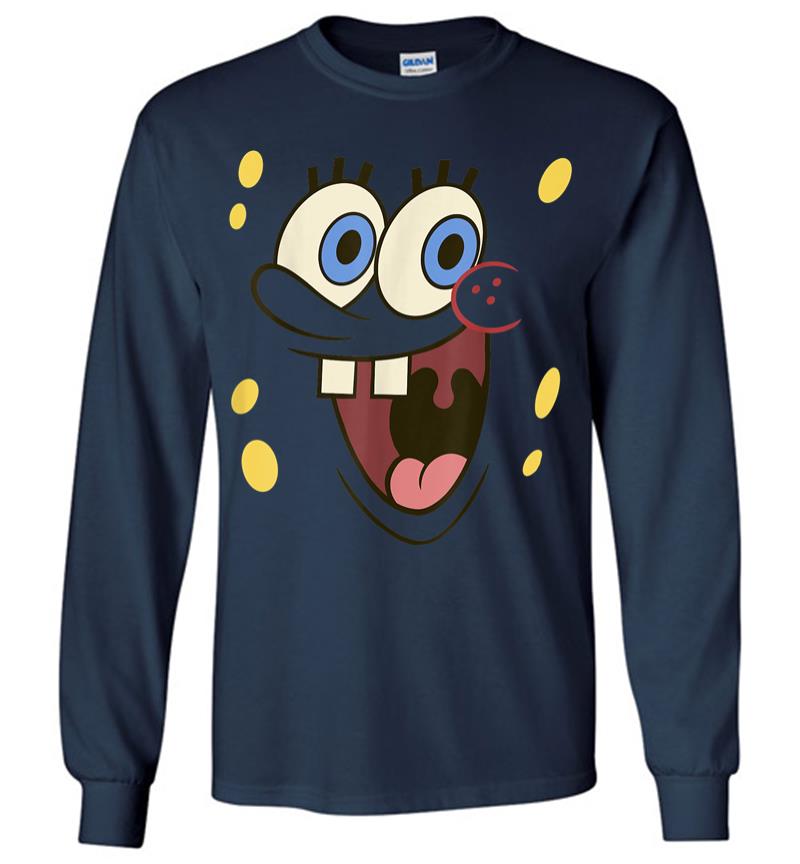 Inktee Store - Spongebob Squarepants Excited Big Face Long Sleeve T-Shirt Image