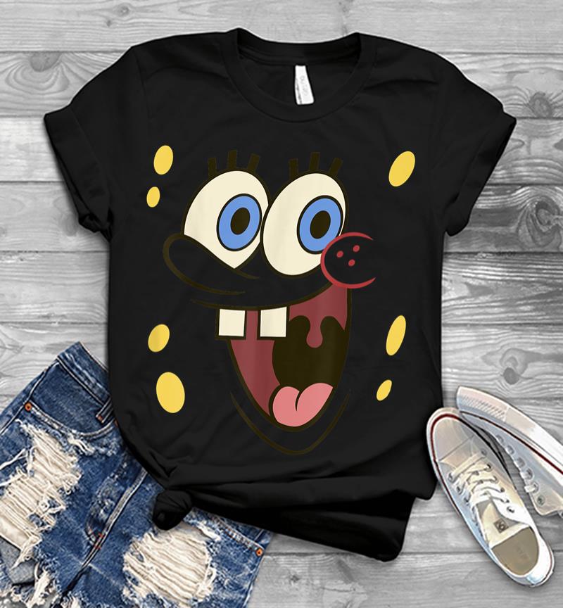 Spongebob Squarepants Excited Big Face Men T-Shirt