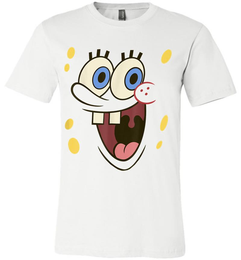 Inktee Store - Spongebob Squarepants Excited Big Face Premium T-Shirt Image