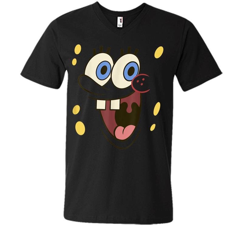 SpongeBob SquarePants Excited Big Face V-neck T-shirt