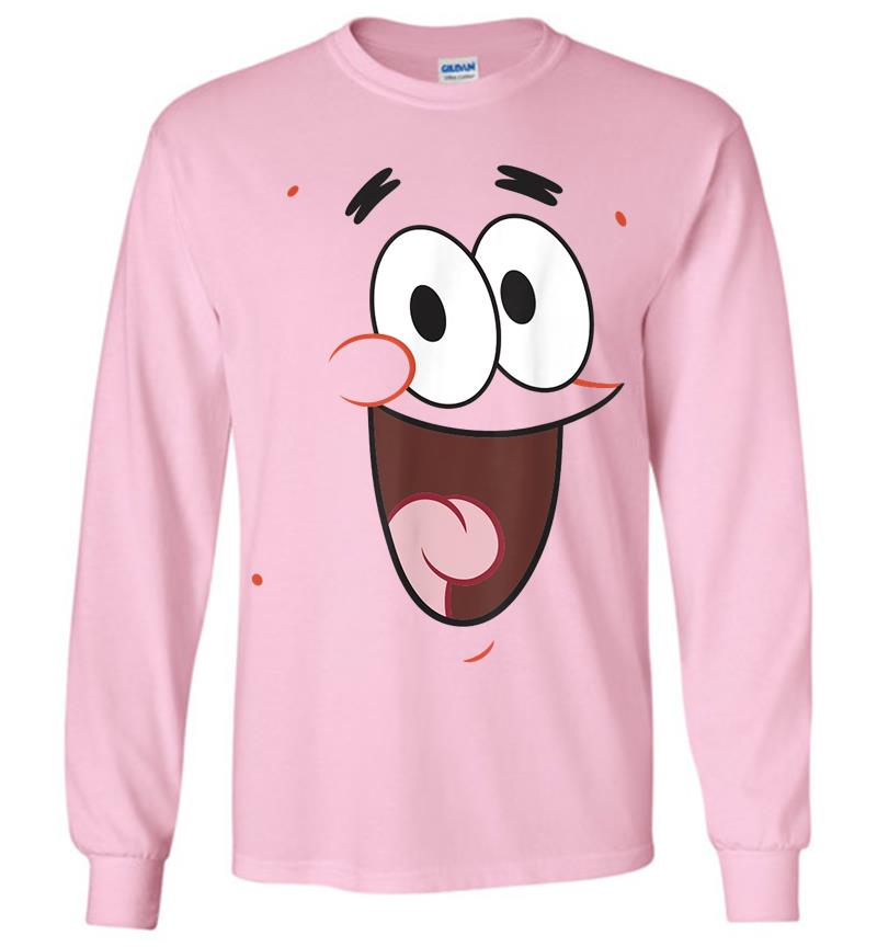 Inktee Store - Spongebob Squarepants Patrick Face Portrait Long Sleeve T-Shirt Image