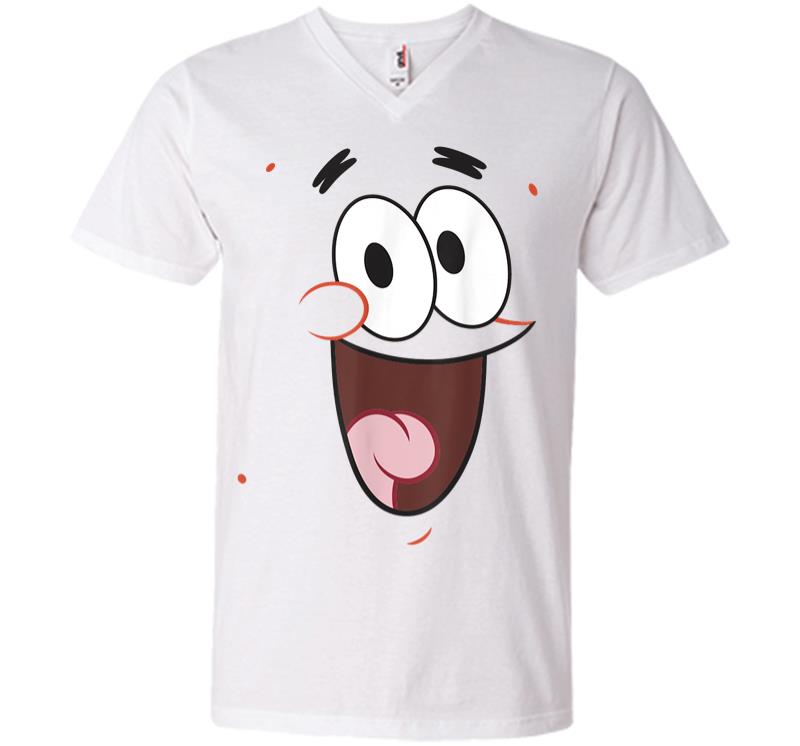 Inktee Store - Spongebob Squarepants Patrick Face Portrait V-Neck T-Shirt Image