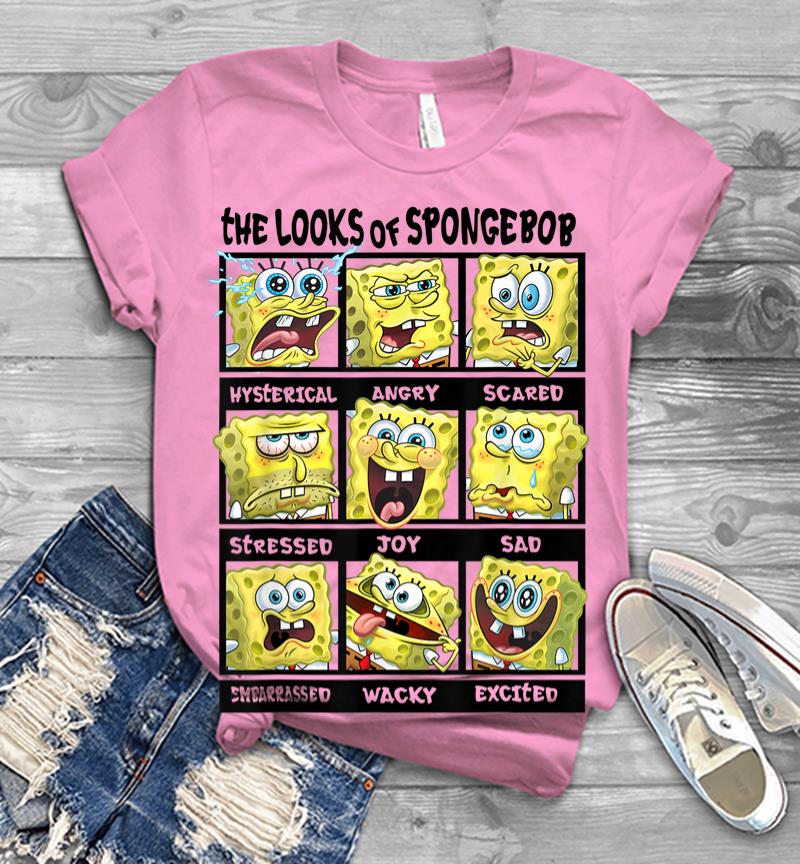 Inktee Store - Spongebob Squarepants Multiple Looks Emotions Men T-Shirt Image