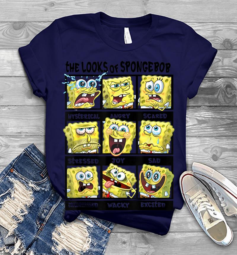 Inktee Store - Spongebob Squarepants Multiple Looks Emotions Men T-Shirt Image