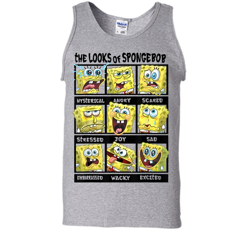 Inktee Store - Spongebob Squarepants Multiple Looks Emotions Men Tank Top Image