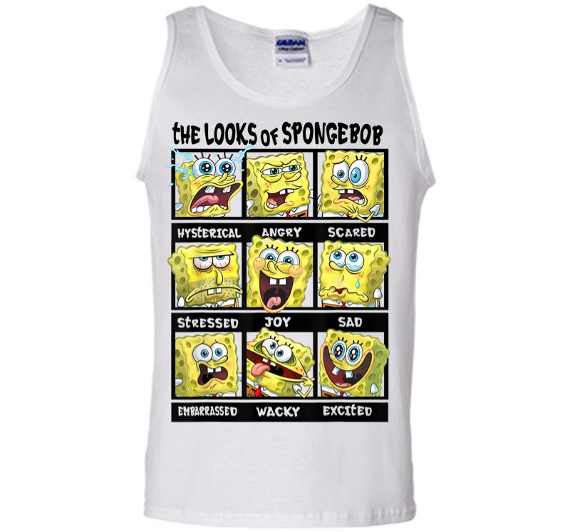 Inktee Store - Spongebob Squarepants Multiple Looks Emotions Men Tank Top Image