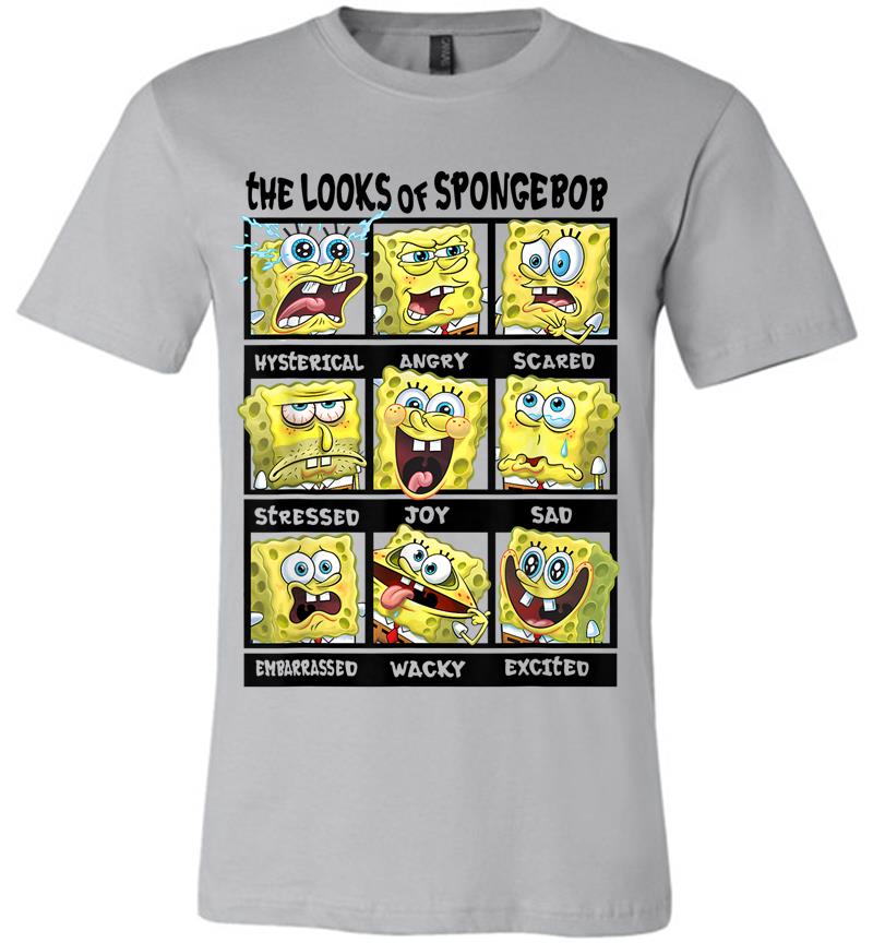 Inktee Store - Spongebob Squarepants Multiple Looks Emotions Premium T-Shirt Image
